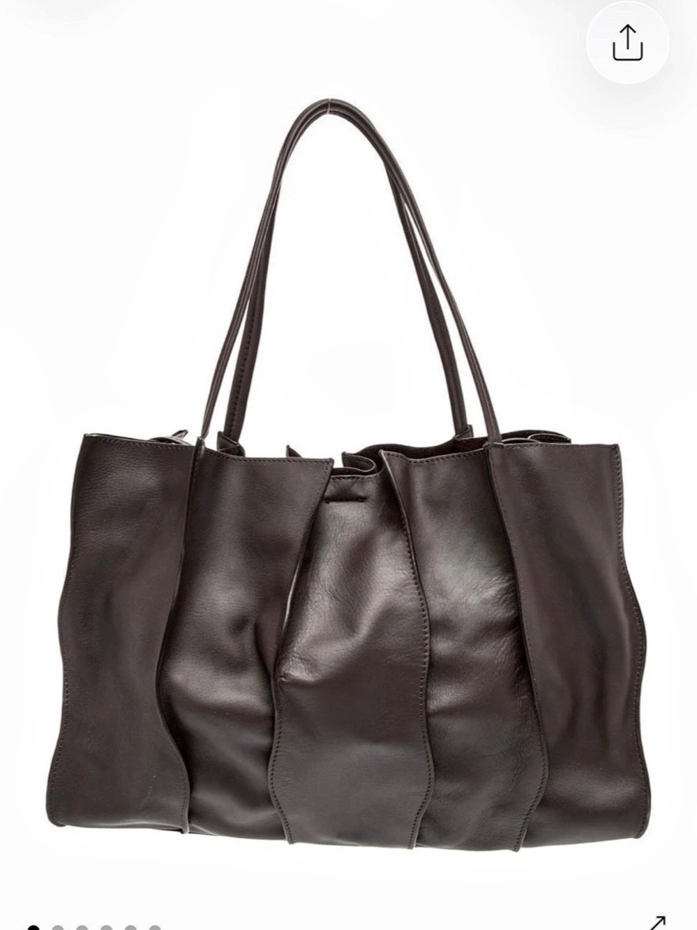 Ulla Johnson Adria Wavy Large Tote in Brown